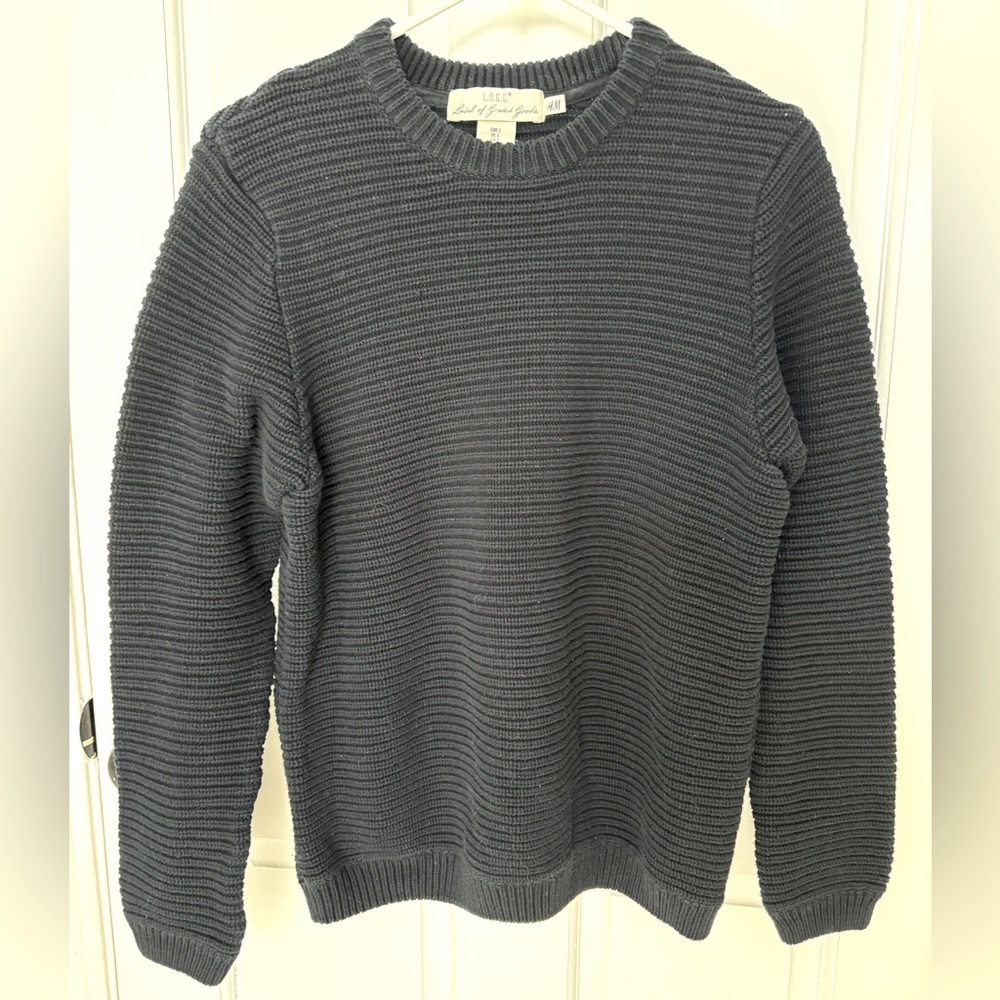 Men’s H&M Label of Graded Goods Small Navy Knit Sweater